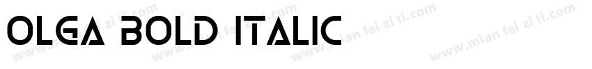 Olga Bold Italic字体转换